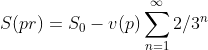 S(pr) = S_{0}- v(p) \sum_{n=1}^{\infty }2/3^{n}